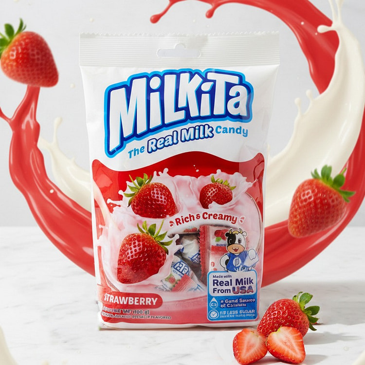 Milkita The Real Milk Candy *Strawberry* 3.52 oz