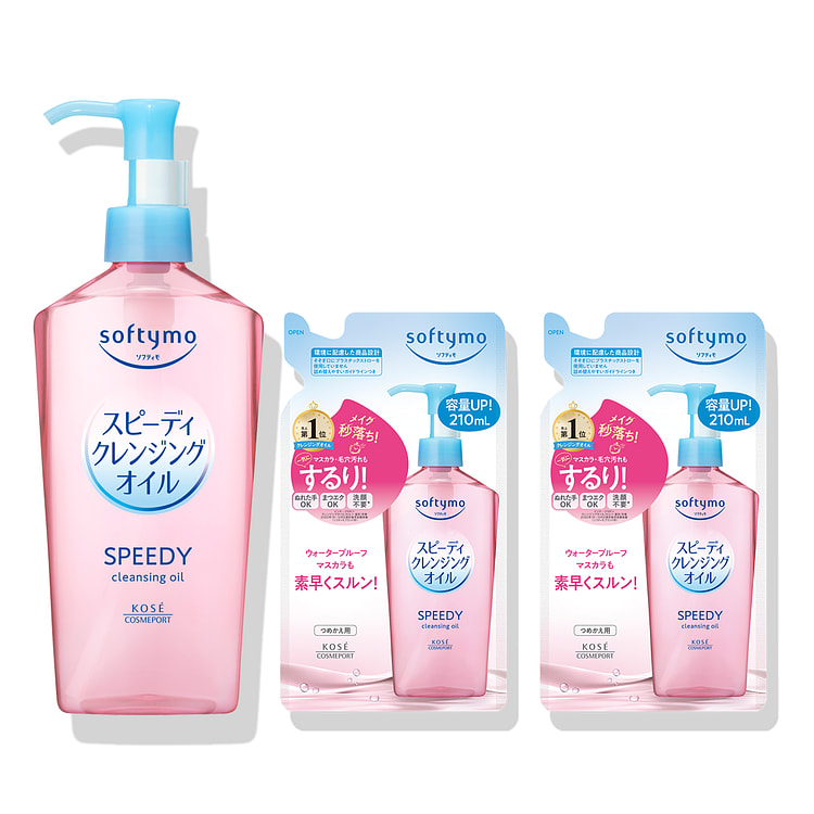 Softymo 快速深层清洁油瓶 240ml&补充装 210mlx2