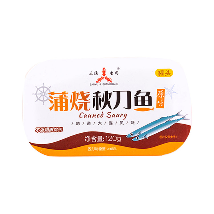 大连蒲烧秋刀鱼罐头即食下饭鱼肉120g*1罐
