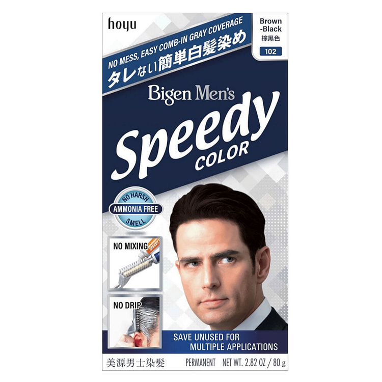 美源男士快速染发霜 #102 棕黑色 80g 1 份