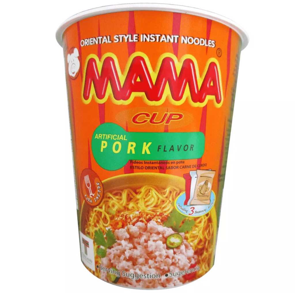 Mama 猪肉味速食杯面 2.47 盎司 1 杯 1 份