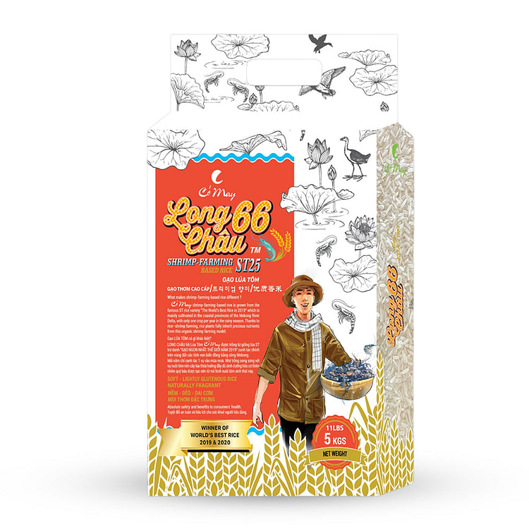 Long Chau 66 ST25 Premium White Rice Vacuum-sealed