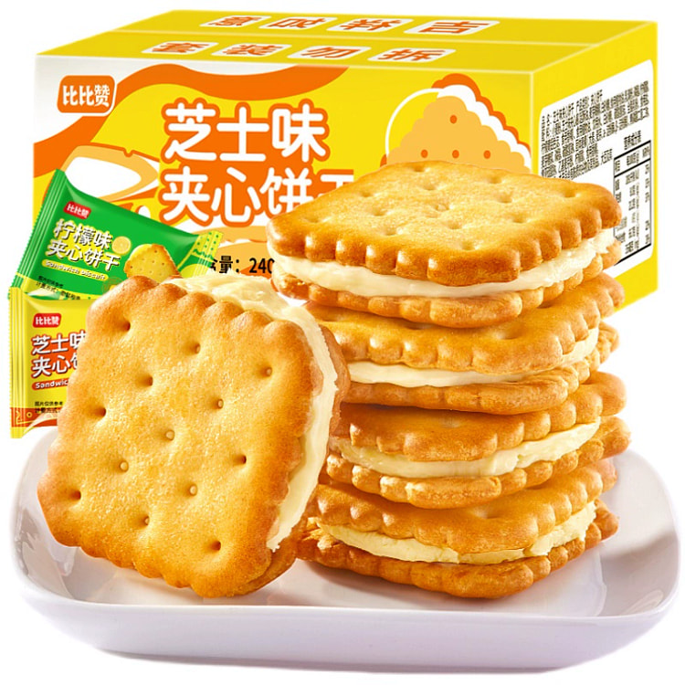 比比赞芝士味夹心饼干240g*1袋 240 克