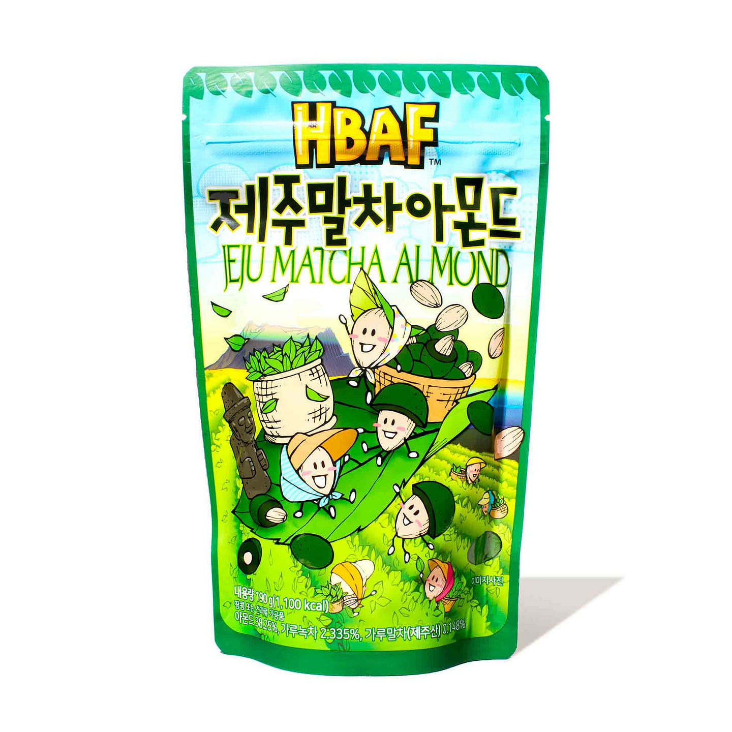HBAF Korean Style Almonds: Jeju Island Matcha 6.7 oz