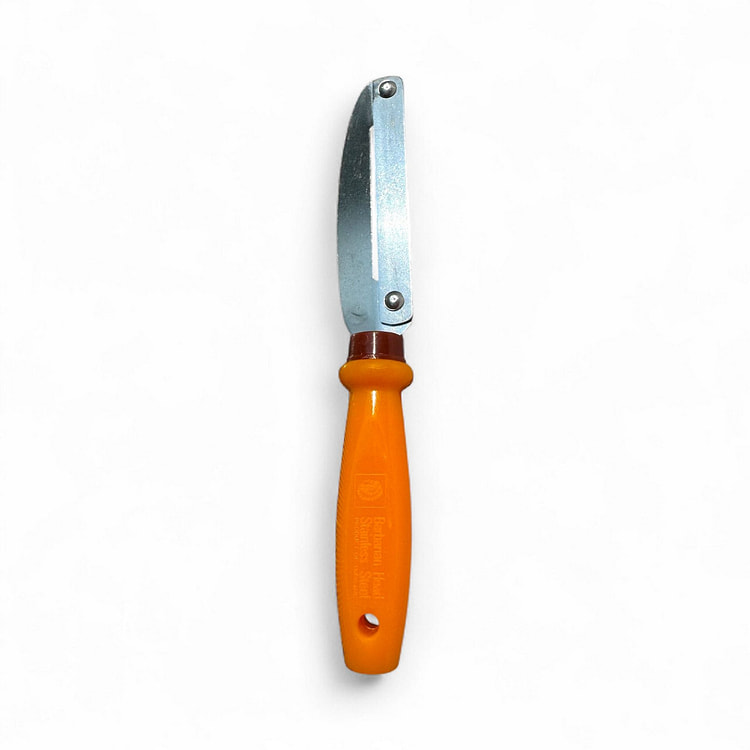 Stainless Steel Super Peeler Size S  Orange Handle 1 each