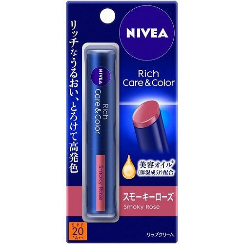 妮维雅 丰润护理&彩色唇膏 烟雾玫瑰 2克 1 个