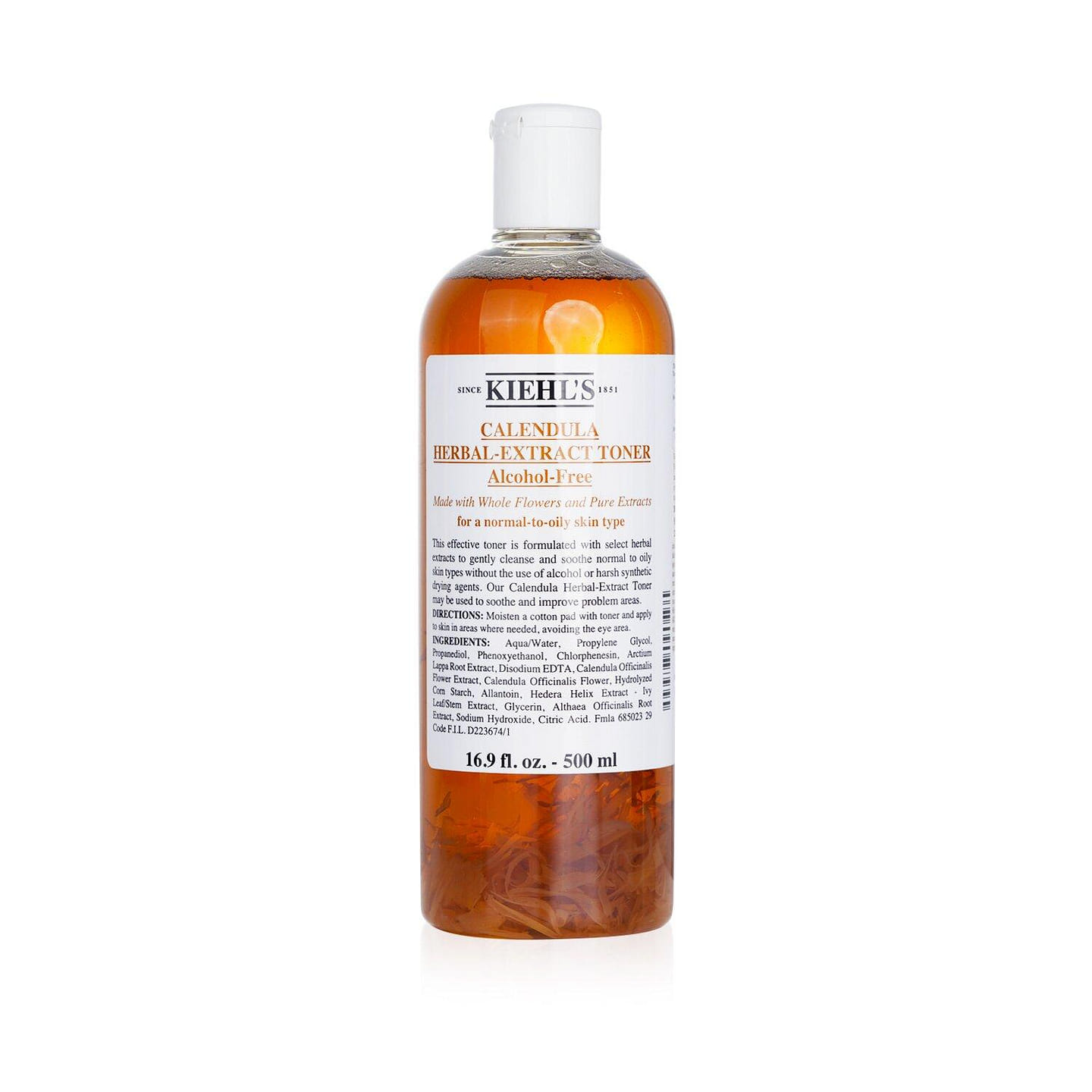 Kiehl’s Calendula Herbal Extract Alcohol-Free Toner – For Normal to Oily Skin Types /S 500ml/16.9oz 500 ml