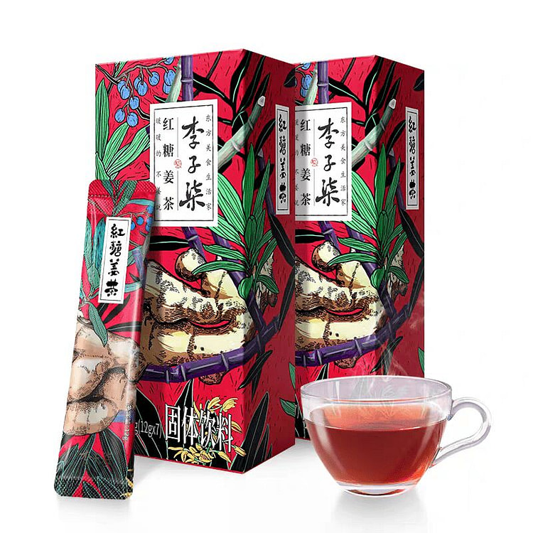 李子柒红糖姜茶2盒手工姜茶红糖水姜汤84g 84 克 (min 2)
