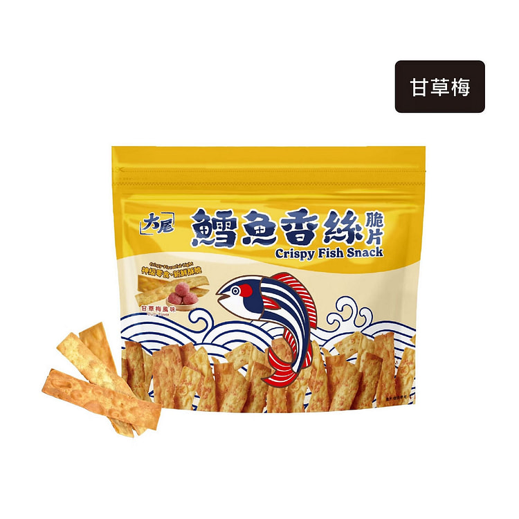 KAKA大尾-鱈魚脆片80g-甘草梅風味 1 包 (min 2)