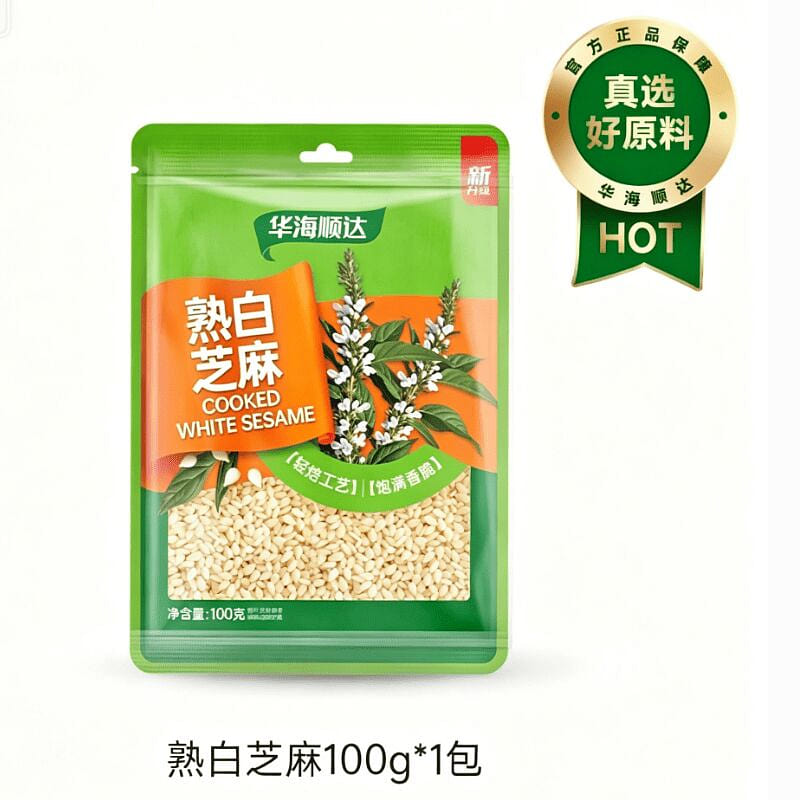 100g bag of roasted white sesame seeds 100 g