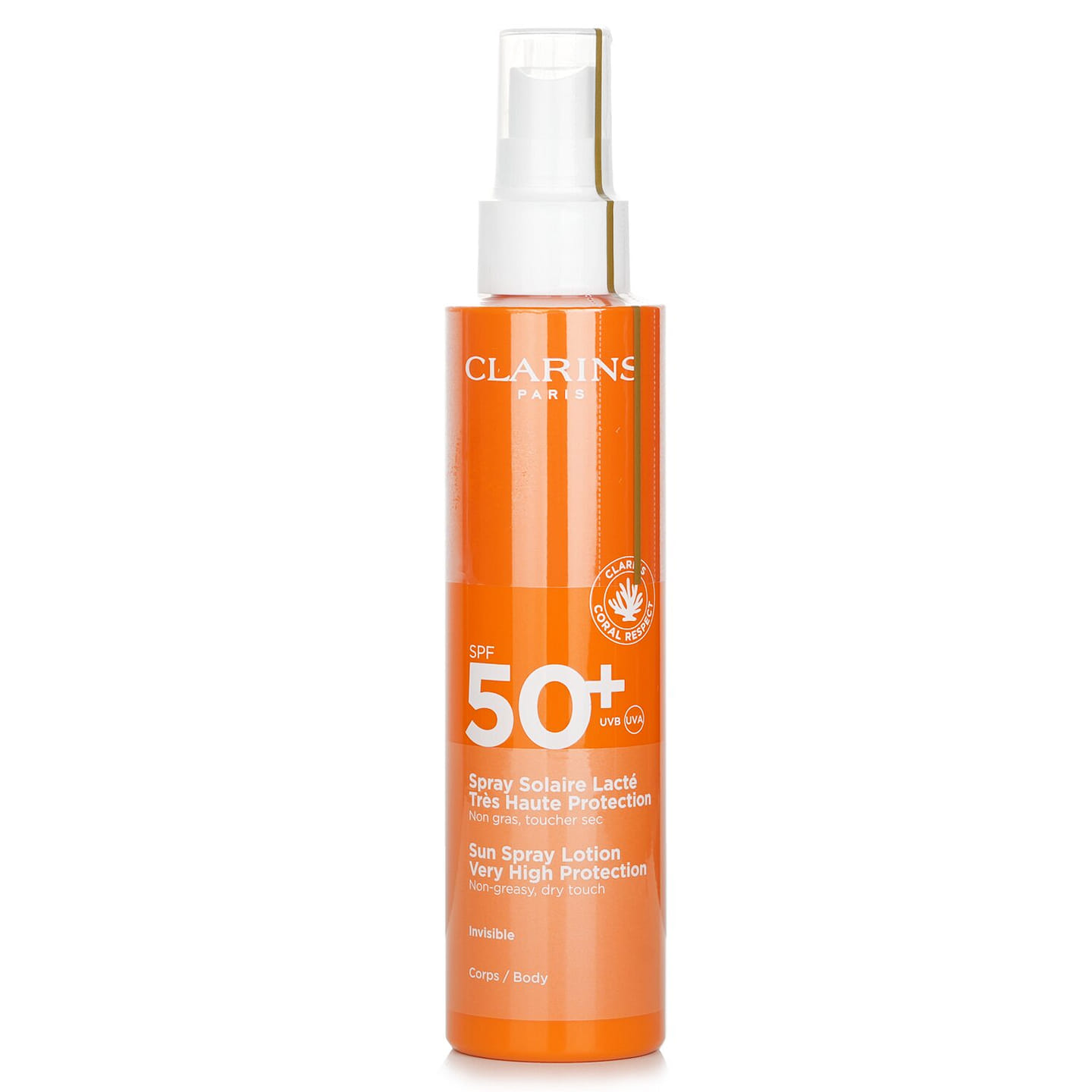 Clarins Sunscreen Spray Body Lotion SPF50 Lightweight and easy to apply 150ml/5oz 150 ml