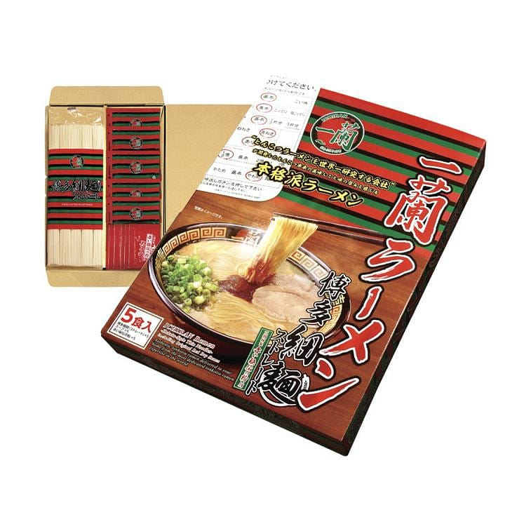 ICHIRAN Ramen Hakata Thin Noodles 5 Packs 1 each