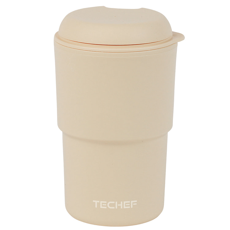 TECHEF Pastell Insulated Tumbler with Lid Ivory