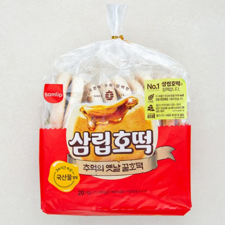 [한국 직배송] 추억의 옛날 꿀호떡 20개입, 56g, 1개