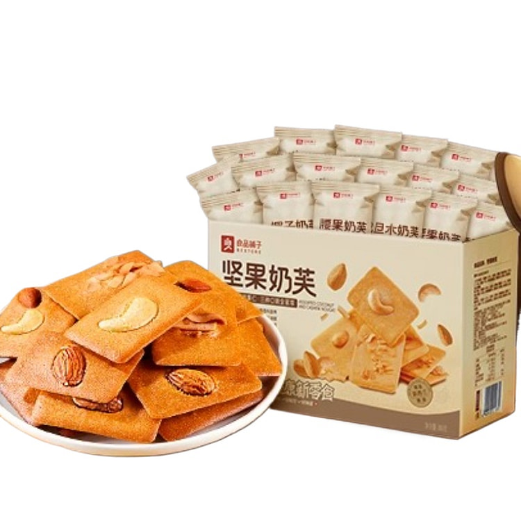 良品铺子坚果奶芙休闲零食380g*1盒
