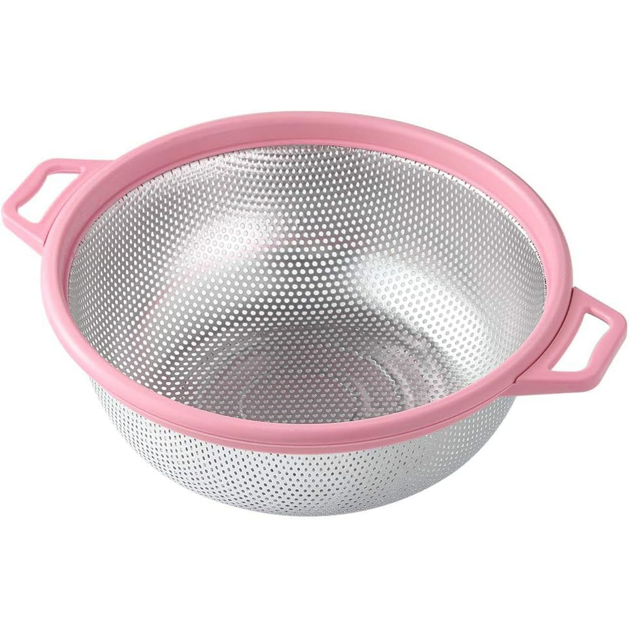 Stainless Steel Colander,Metal Pink Strainer 5QT 1 each