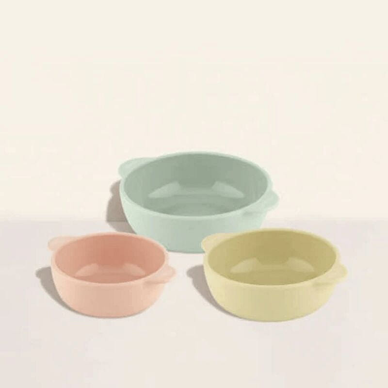 Sillymann Cream Silicone Bowl 3-Piece Set 1 pack