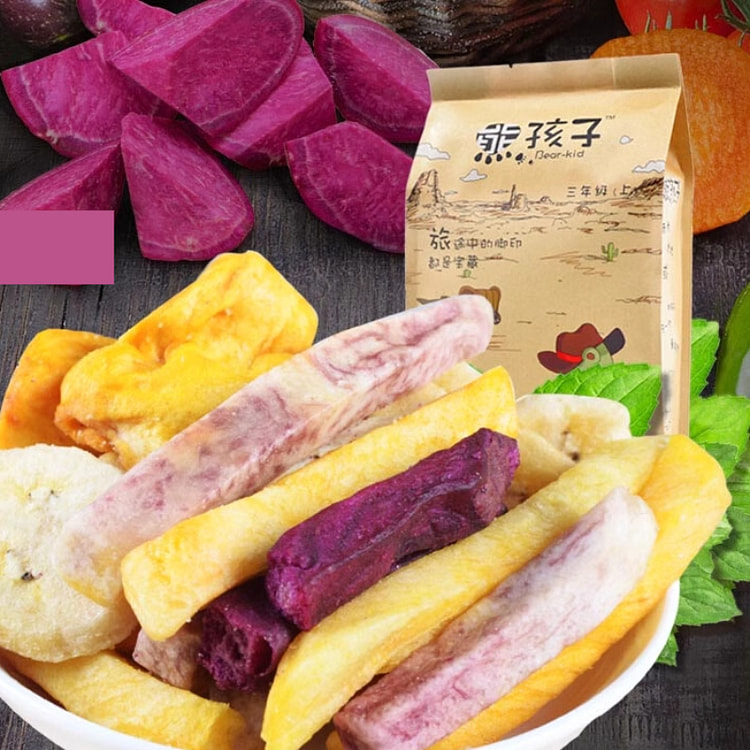 熊孩子 蔬果干蔬果什锦果蔬脆香菇脆 235g*1袋