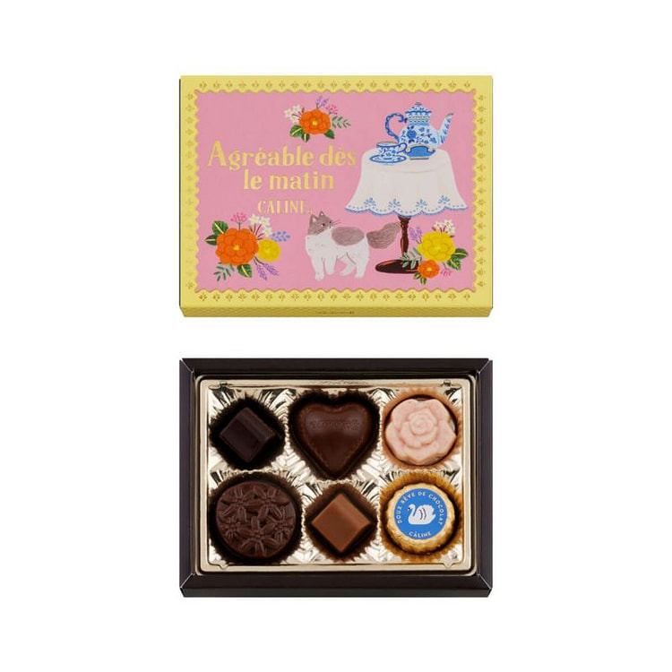 モロゾフ  カリーヌ フローラルバレンタイン   チョコレート 6個入 1 各