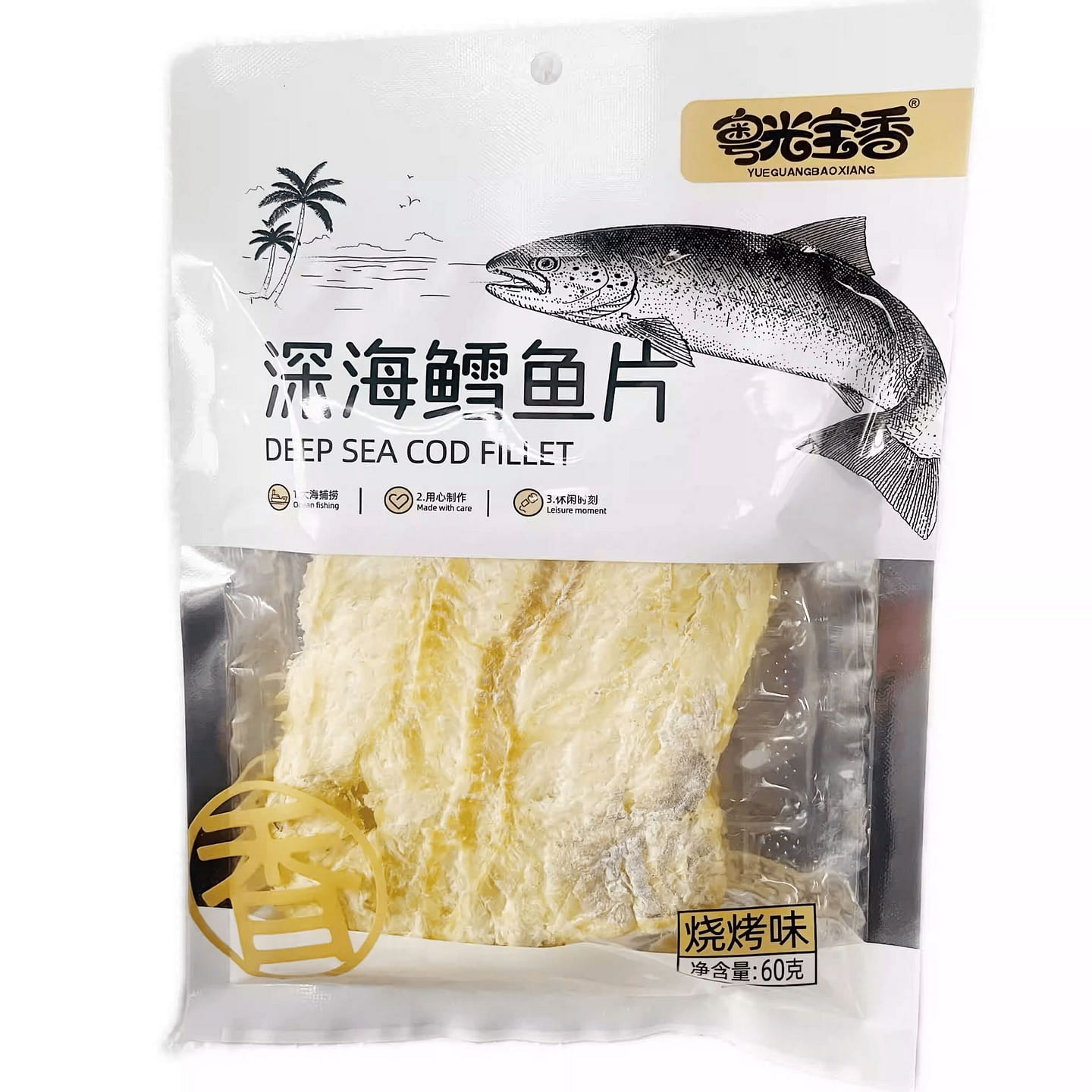 Yueguang Bao Fragrant Cod Fillet 60g*2 bags 120 g