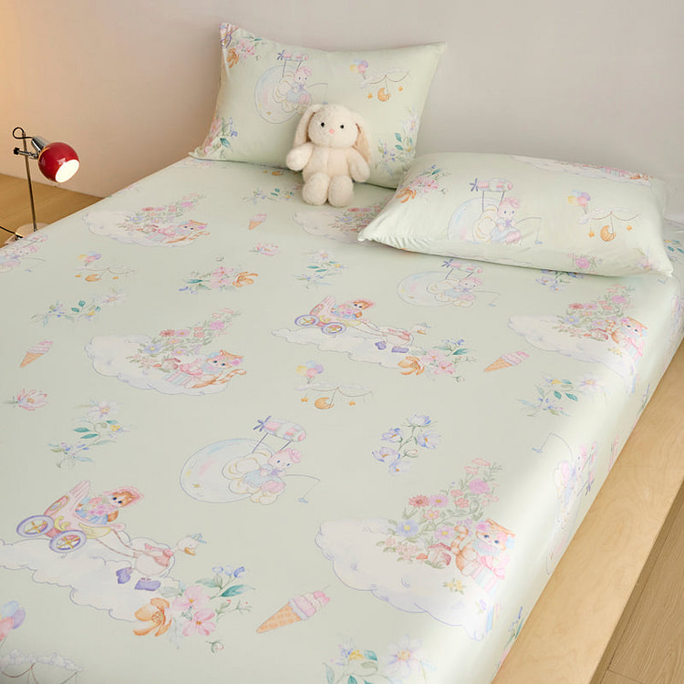 Glace Dreams Fitted Sheet Set Dream Picnic-King 2000 g