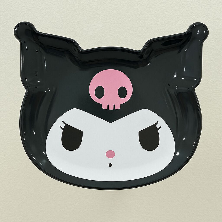 Đĩa Gốm Hình Nhân Vật Sanrio Kuromi Kèm Hộp Quà Xinh Xắn