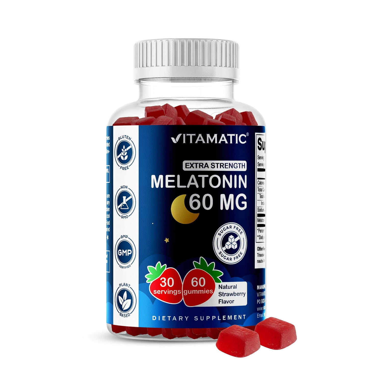 Sugar Free Melatonin 60mg - 60 Gummies 1 個