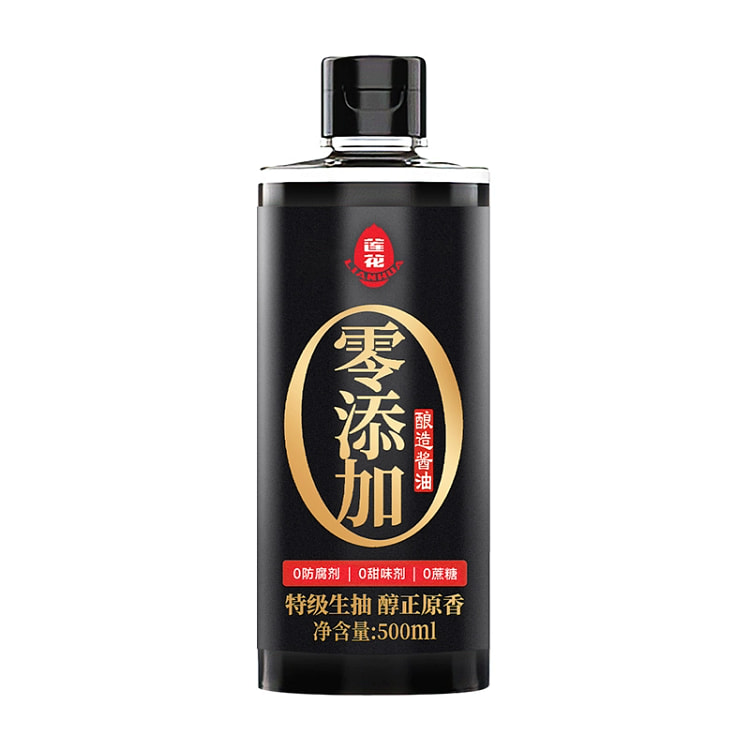 莲花酱油 0添加酿造特级生抽*1瓶