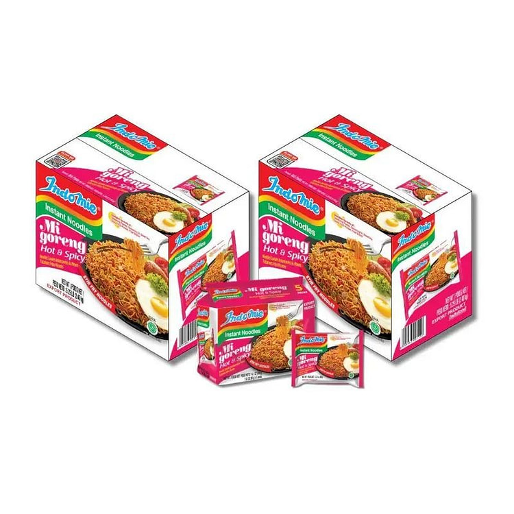 Indomie Instant Hot & Spicy Noodles (2x30 Packs) 1 count*60 pack