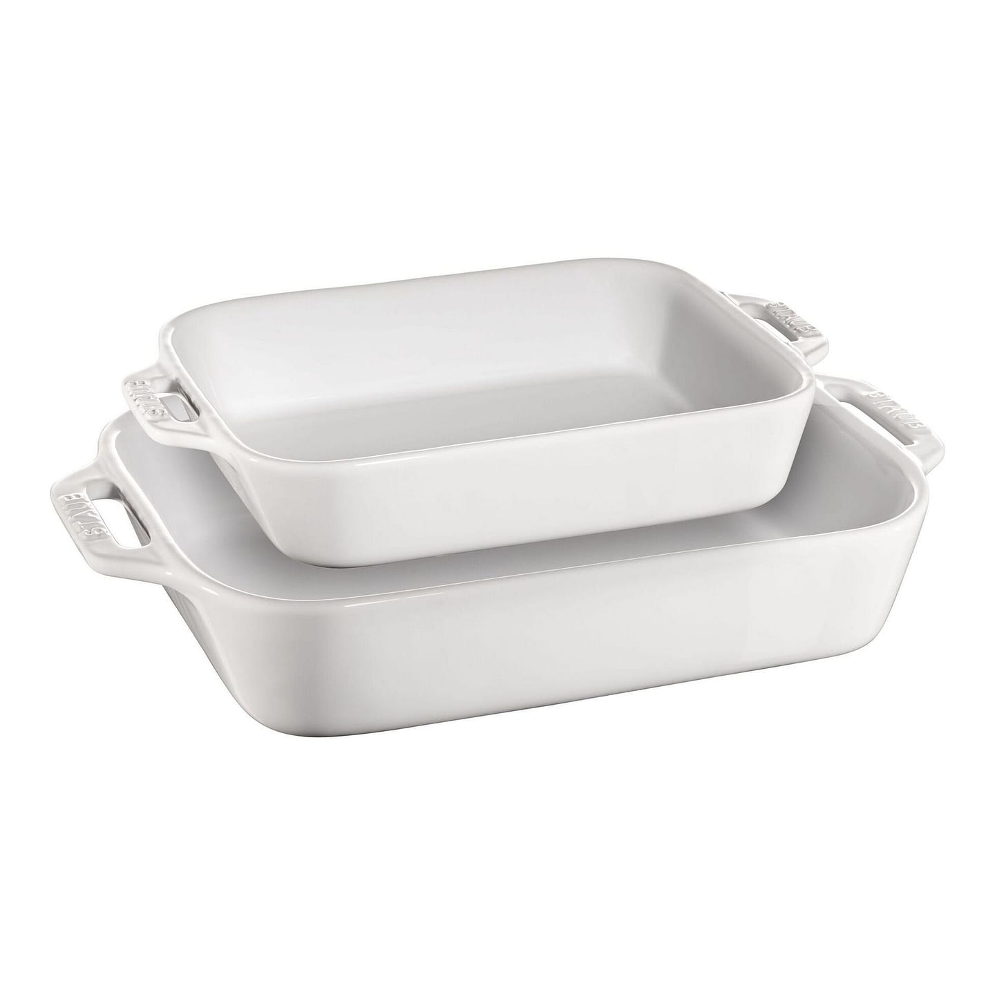 Staub 2件套长方形烤盘套装 - 白色 1 份