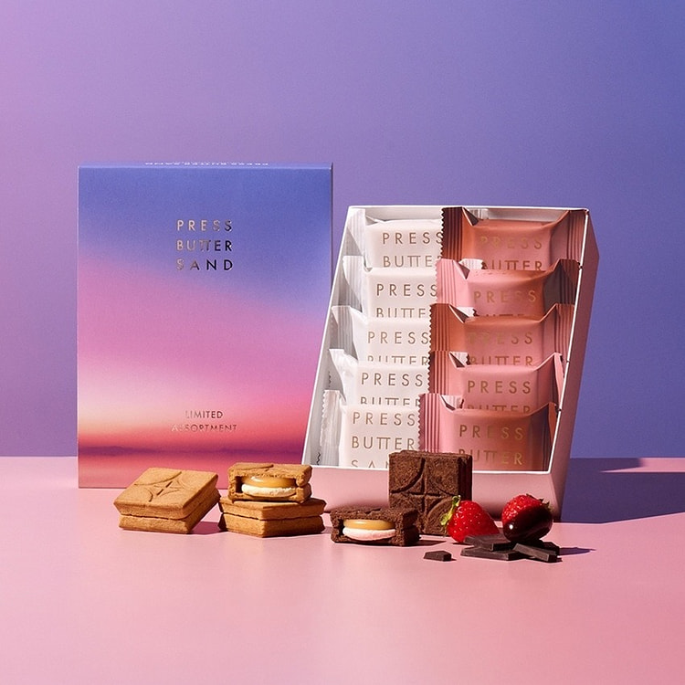 バターサンド2種詰合せ〈ストロベリーチョコレート〉　10個入 1 箱