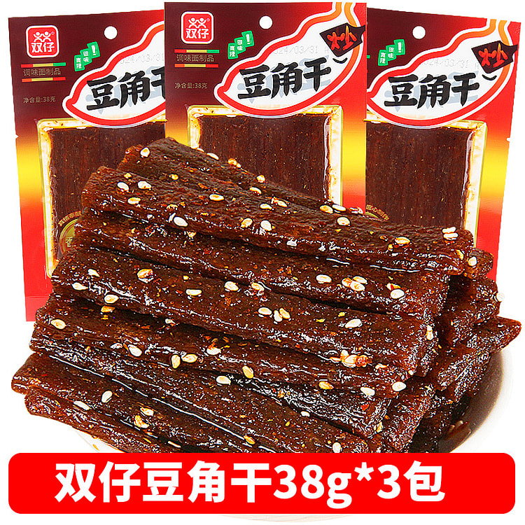 双仔豆角干辣条零食38g*3包