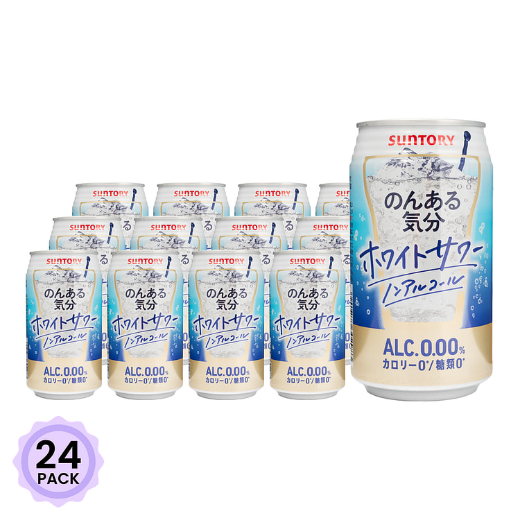 三得利 酸甜无酒精气泡饮料 350 毫升*24 包