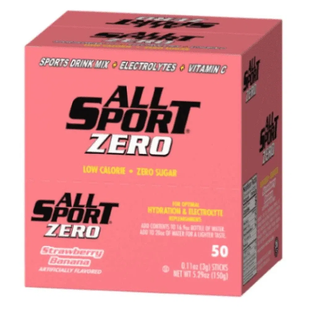 All Sport Zero Drink Sticks, Strawberry Banana 50 1 each