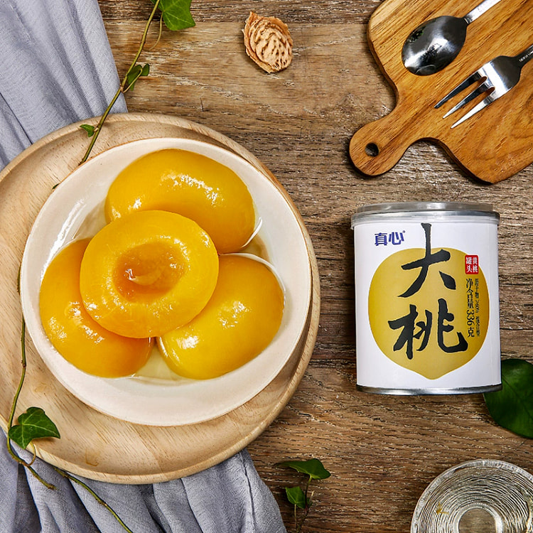 真心罐头东北特产大桃瓣糖水黄桃罐头336g*1罐