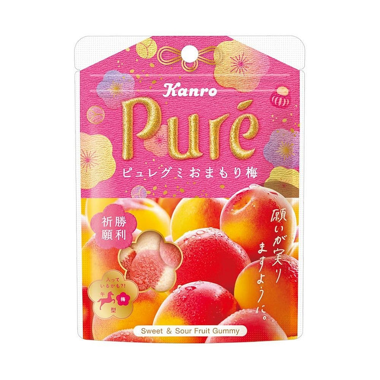 Kanro Pure 心形果汁软糖 梅子味 52g 1 包