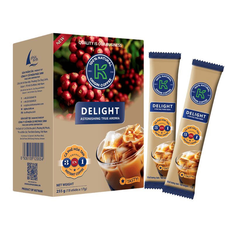 Phuc Sinh K Coffee Delight 3 In1 Box 15 개입