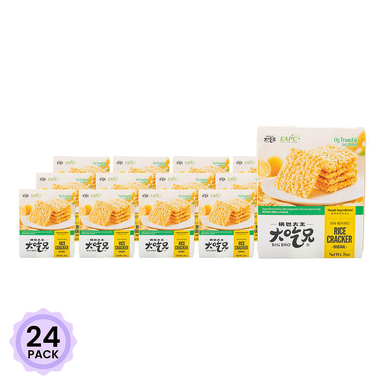 Da chi xiong 찹쌀궈바 바삭 누룽지 크래커 오리지널 260 그램*24 팩