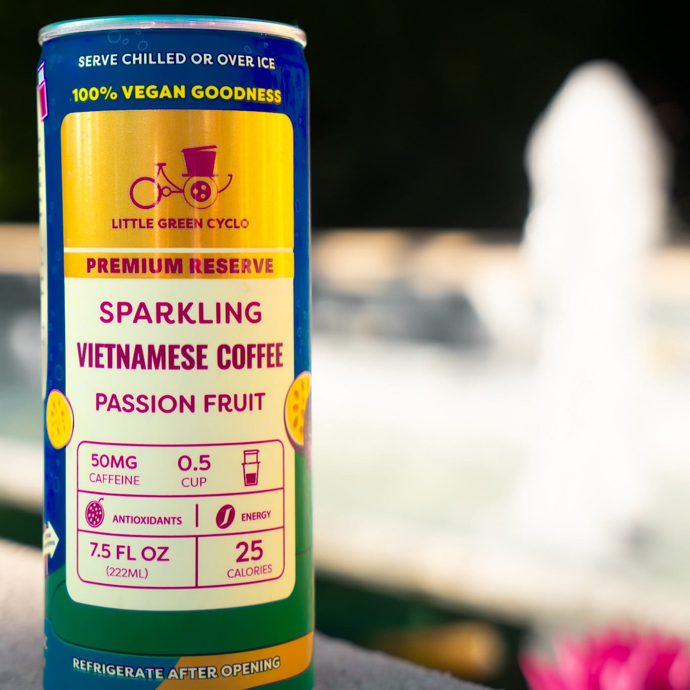Premium Vietnamese Coffee, Sparkling Passion Fruit 12 can