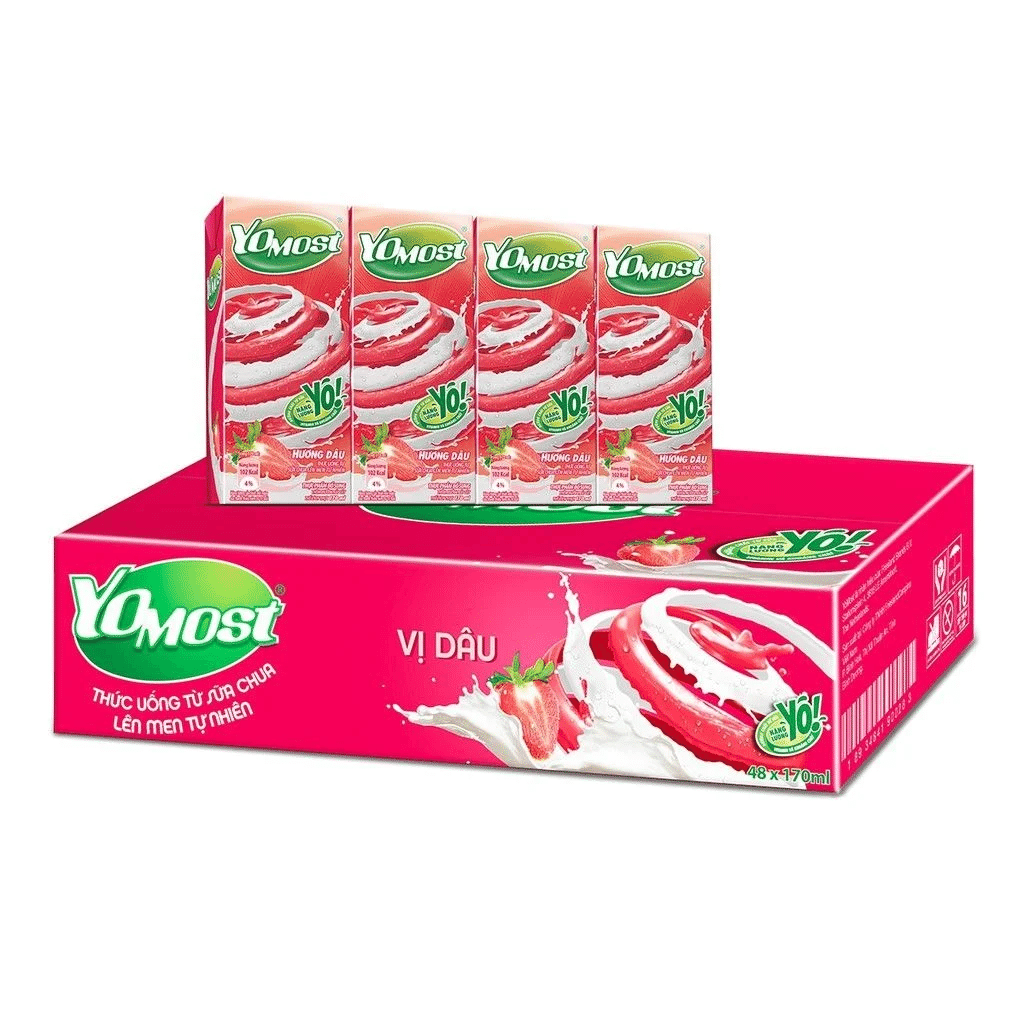 YOMOST YOGURT DRINK STAWBERRY (WHOLE BOX-48CT) 1 case