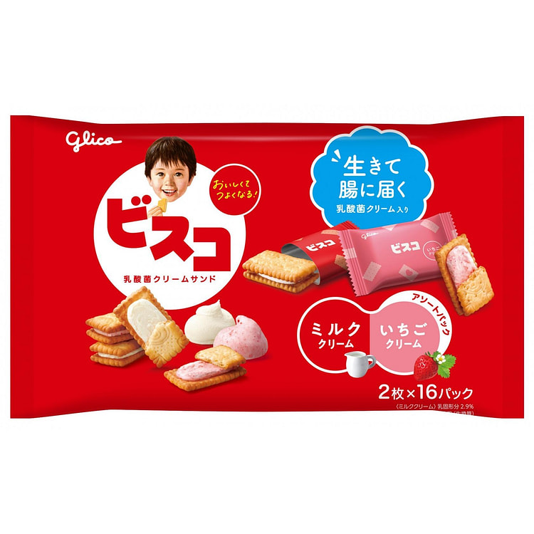 格力高 草莓夹心饼干 32枚