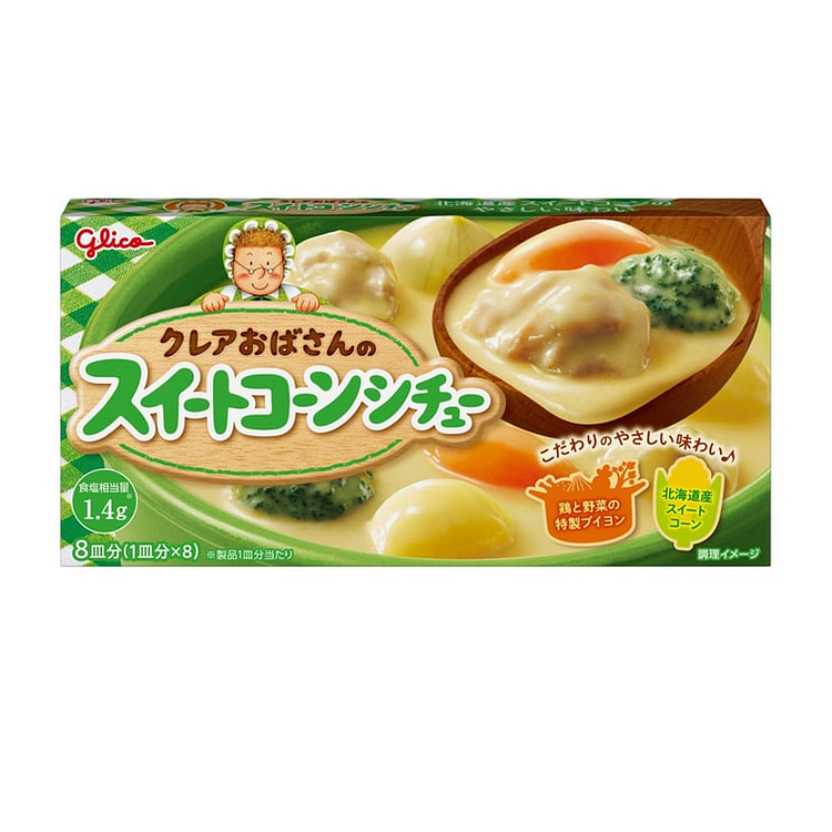格力高 浓汤炖菜料 玉米甜汤味 8个