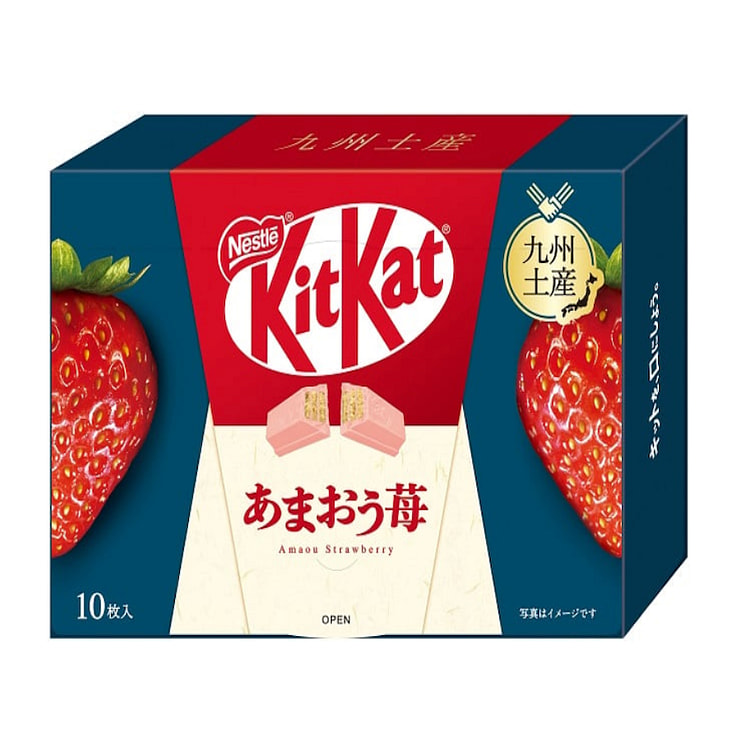 【日本直邮】日本雀巢 KIT KAT地域限定系列 九州草莓风味巧克力威化 10片装