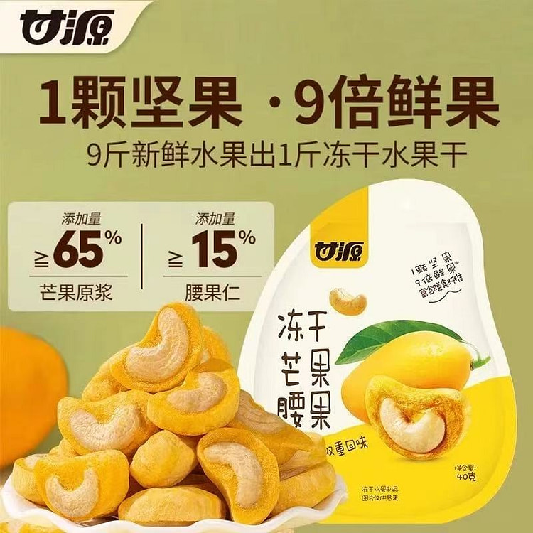Ganyuan Freeze-Dried Mango Cashew 1 Bag 40 g