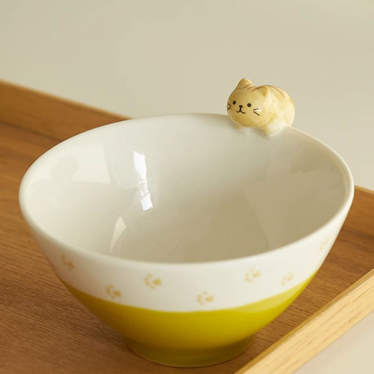 5 Original Lovely Animal Bowls Mugs for Cereal Yogurt Bowl-Yellow 1 each