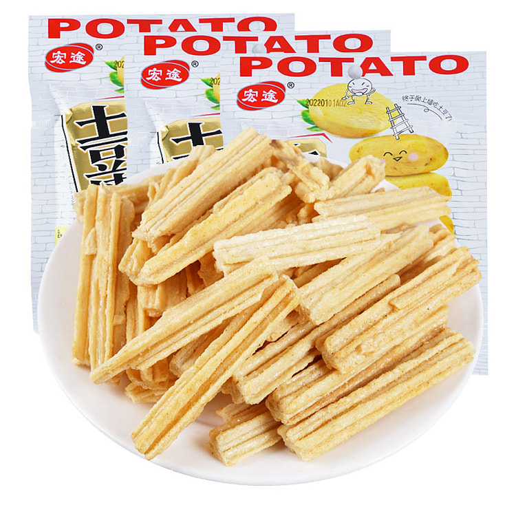 宏途 土豆墙薯条办公室学生网红休闲零食小吃膨化食品包邮16g*5包
