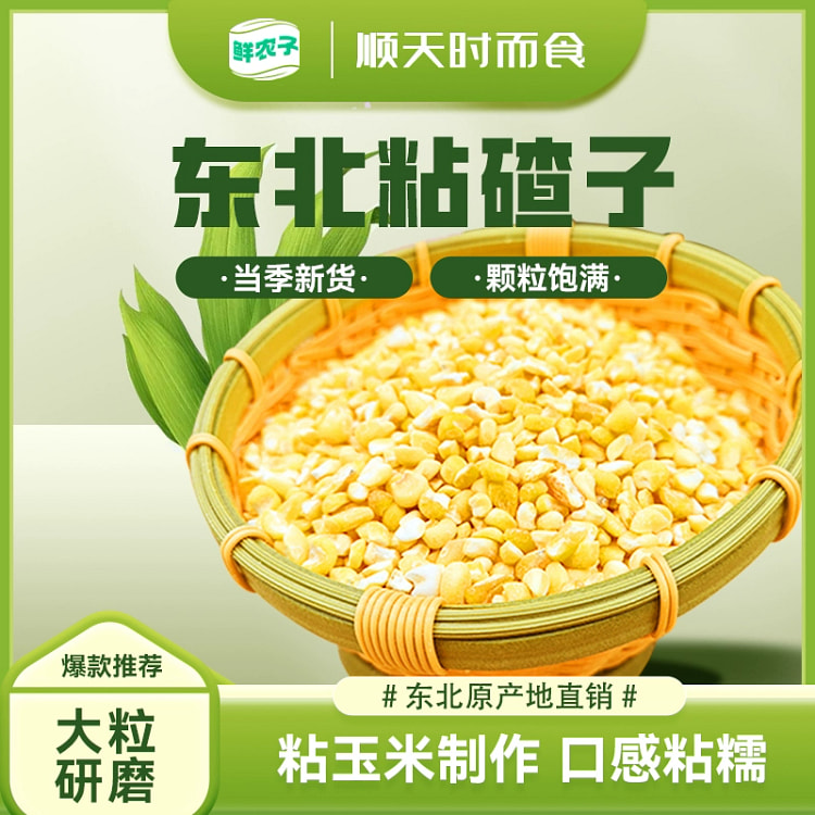 东北粘碴子 软糯大碴子黄黏碴粗粮250g*1袋