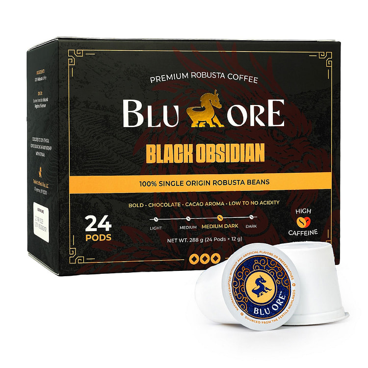 Blu Ore 黑曜石 K-Cup 24ct。 1 盒