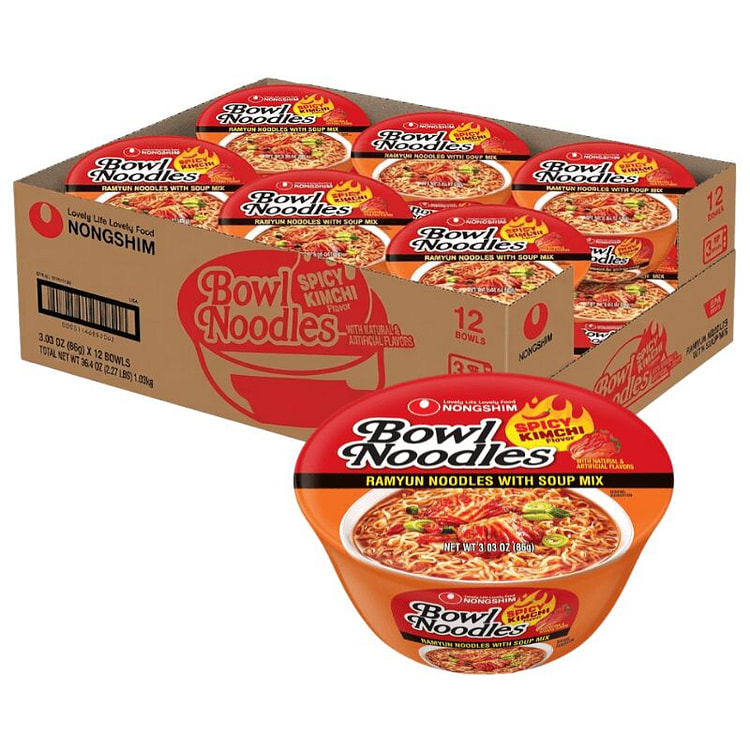 [Nongshim] 辣味泡菜拉面 - 12碗 36.4 盎司