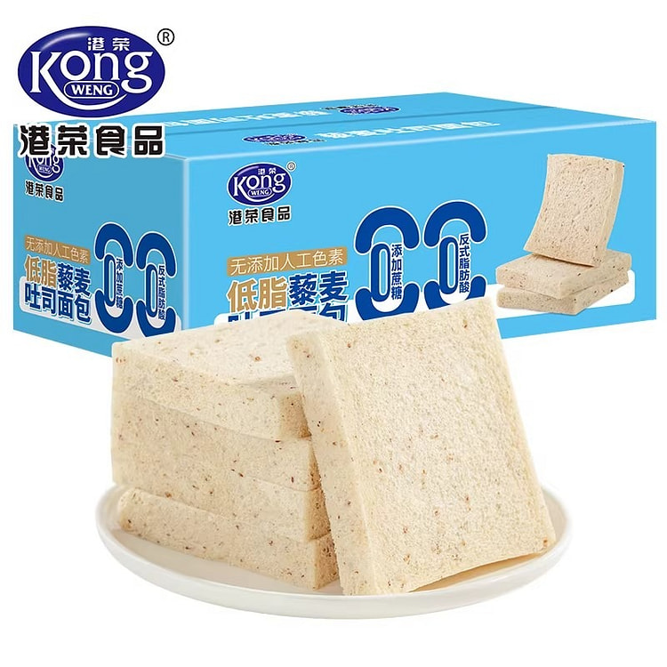 港荣藜麦吐司低脂无添加蔗糖手撕面包休闲零食460g 460 克